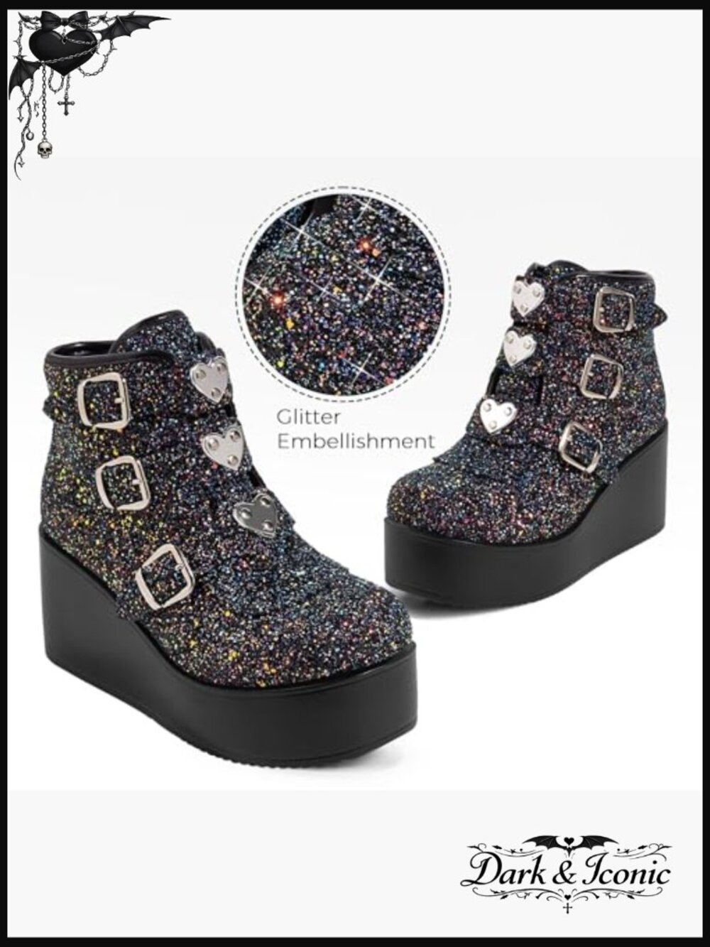Platform Wedge Ankle Boots Chunky Sole Lace Up Winter Booties - Picture 6 of 7